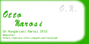 otto marosi business card